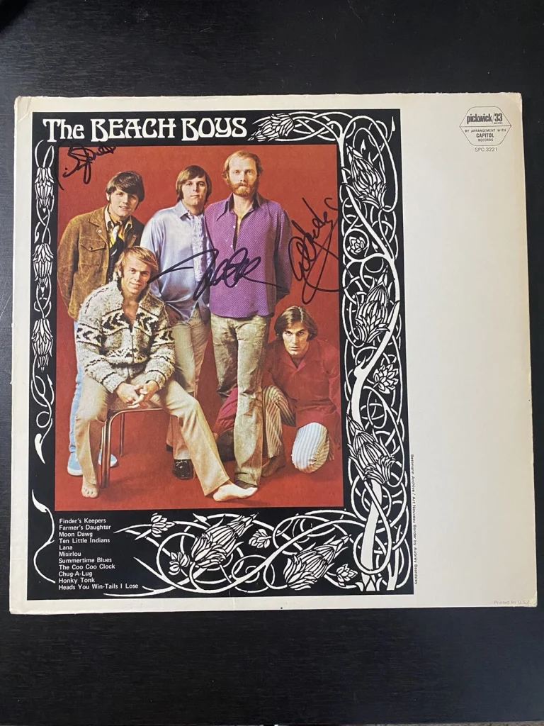 The Beach boys signed autograph Vinyl Record mike love johnston Jardine PROOF