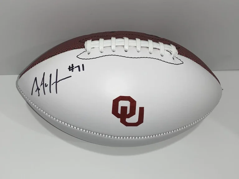 ANTON HARRISON SIGNED FOOTBALL OKLAHOMA SOONERS NFL STAR PROOF JSA COA