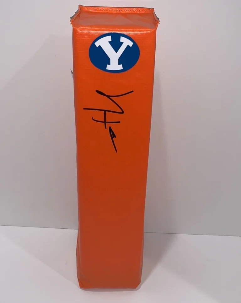 JAREN HALL SIGNED TOUCHDOWN PYLON BYU COUGARS NFL STAR PROOF JSA COA