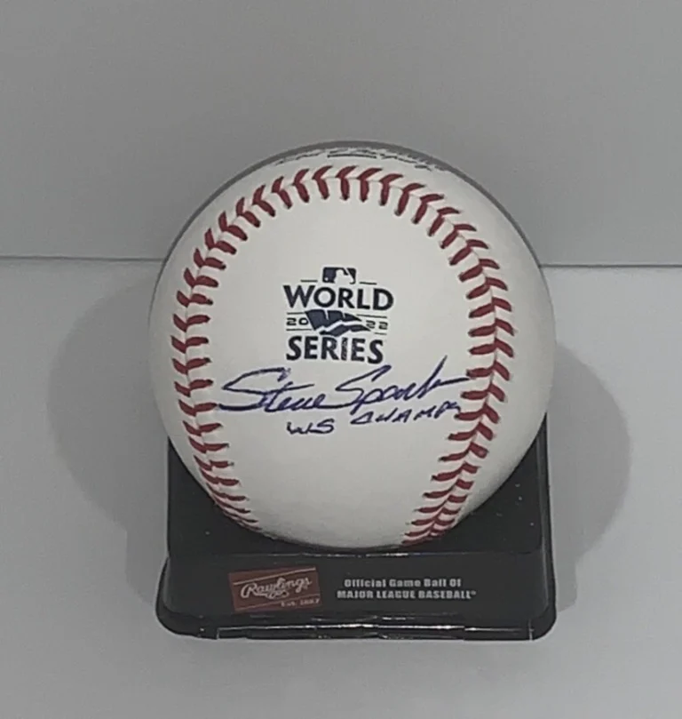 STEVE SPARKS SIGNED 2022 WORLD SERIES BASEBALL HOUSTON ASTROS PROOF JSA COA