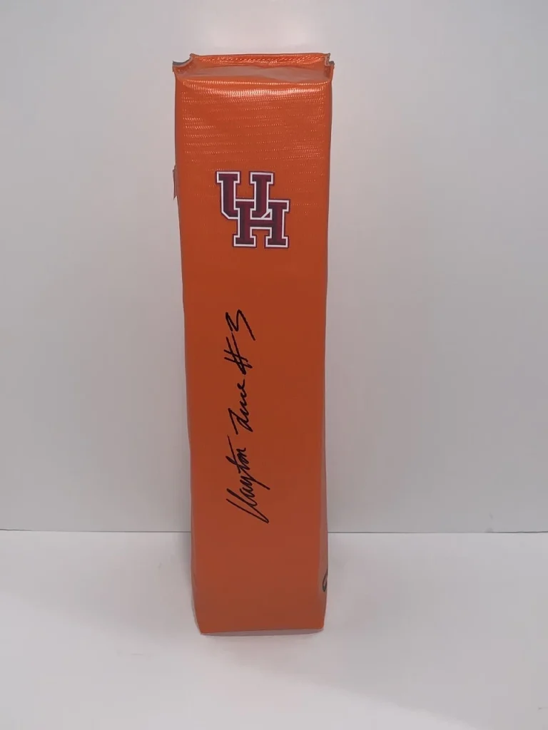 CLAYTON TUNE SIGNED TOUCHDOWN PYLON HOUSTON COUGARS NFL STAR PROOF JSA COA