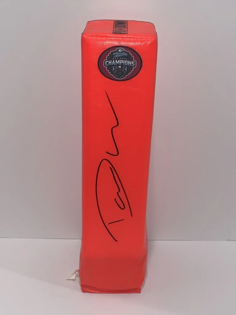 DARNELL WASHINGTON SIGNED TOUCHDOWN PYLON GEORGIA BULLDOGS BCS CHAMPIONS JSA COA