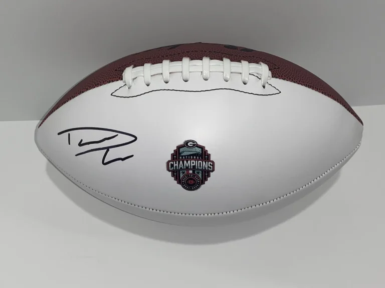 DARNELL WASHINGTON SIGNED FOOTBALL GEORGIA BULLDOGS BCS CHAMPIONS PROOF JSA COA