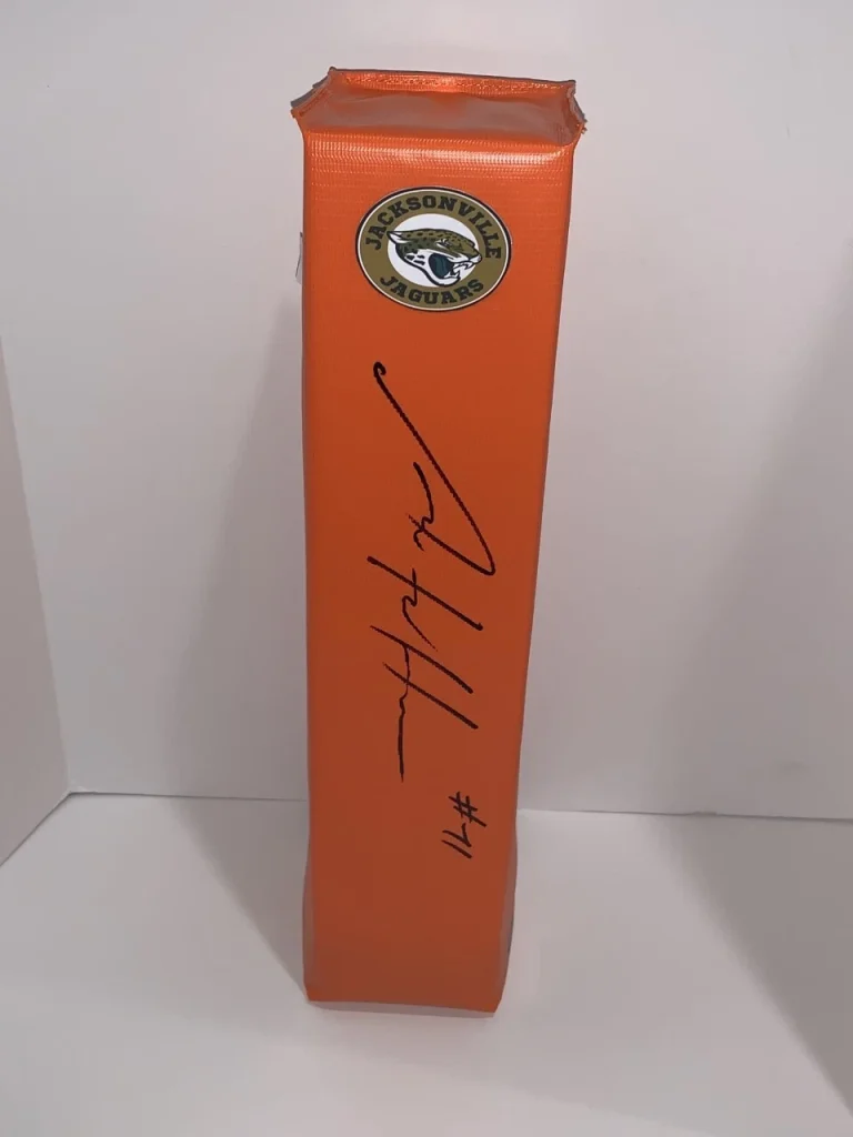 ANTON HARRISON SIGNED TOUCHDOWN PYLON JACKSONVILLE JAGUARS FOOTBALL JSA COA