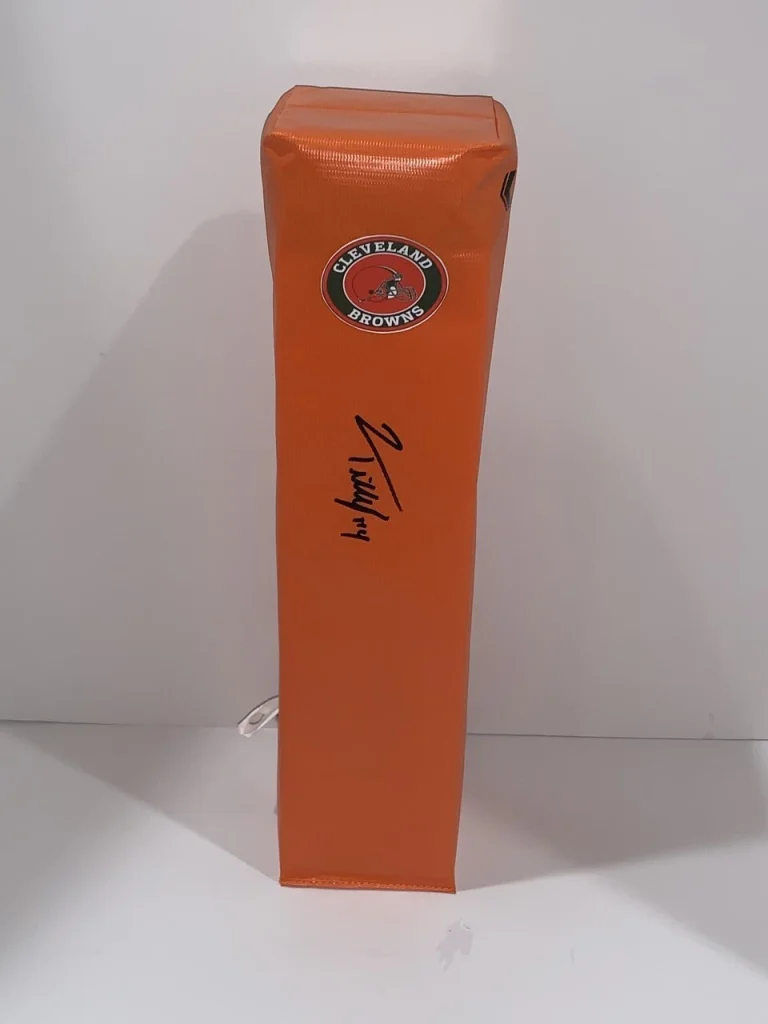 CEDRIC TILLMAN SIGNED TOUCHDOWN PYLON CLEVELAND BROWNS PROOF JSA COA