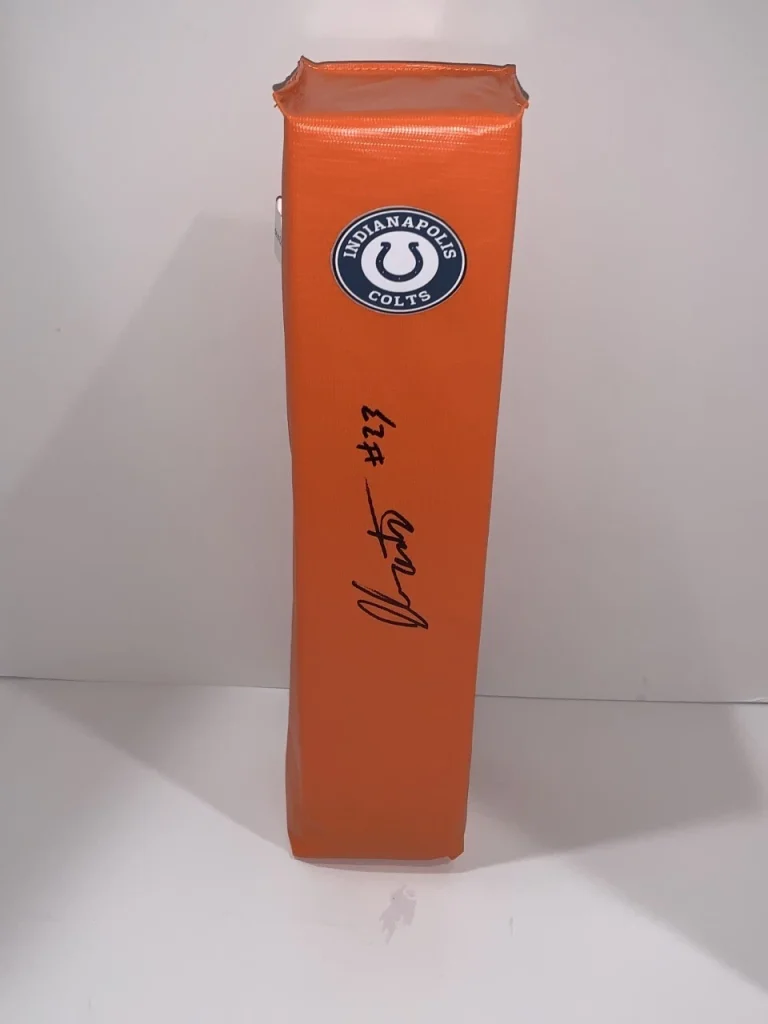 JULIUS BRENTS SIGNED TOUCHDOWN PYLON INDIANAPOLIS COLTS NFL STAR PROOF JSA COA