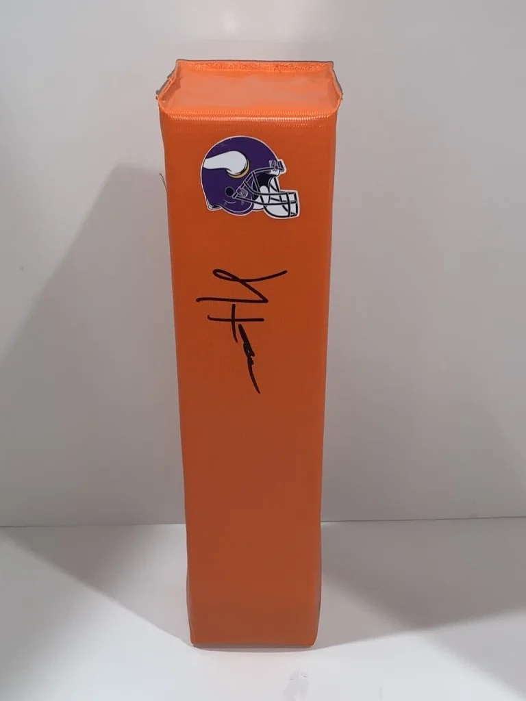 JAREN HALL SIGNED TOUCHDOWN PYLON MINNESOTA VIKINGS NFL STAR PROOF JSA COA