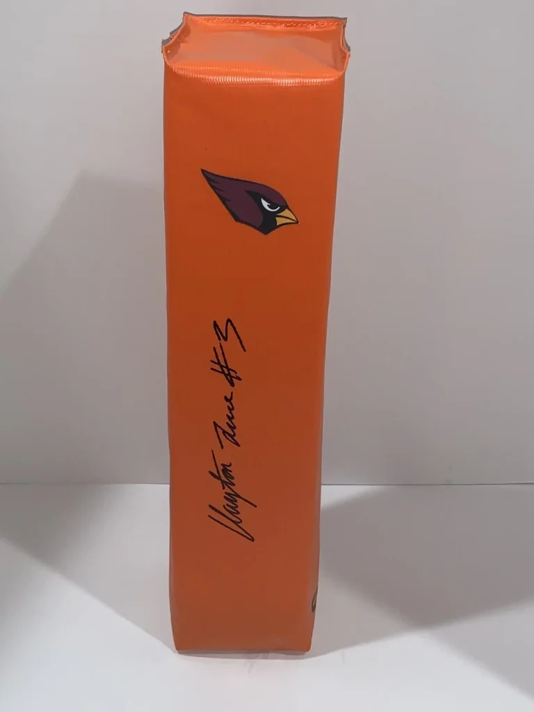 CLAYTON TUNE SIGNED TOUCHDOWN PYLON ARIZONA CARDINALS NFL STAR PROOF JSA COA