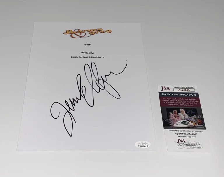 JENNA ELFMAN SIGNED DHARMA & GREG PILOT EPISODE SCRIPT JSA COA