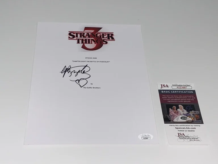 GABRIELLA PIZZOLO SIGNED STRANGER THINGS THE BATTLE OF STARCOURT SCRIPT JSA COA