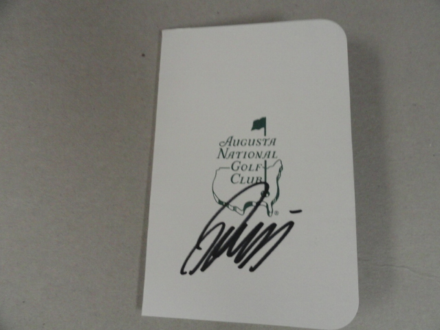RYO ISHIKAWA SIGNED MASTERS SCORECARD JAPAN CHAMPION