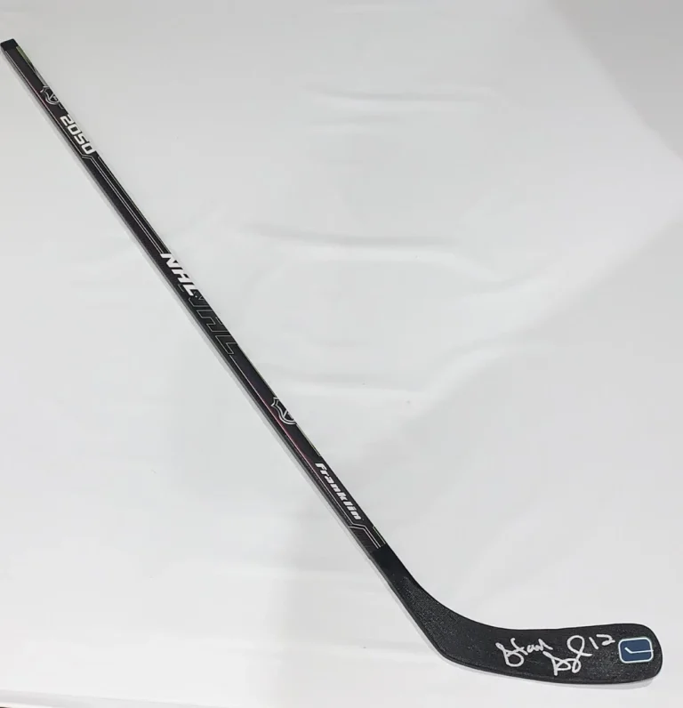 STAN SMYL SIGNED FRANKLIN HOCKEY STICK VANCOUVER CANUCKS PROOF