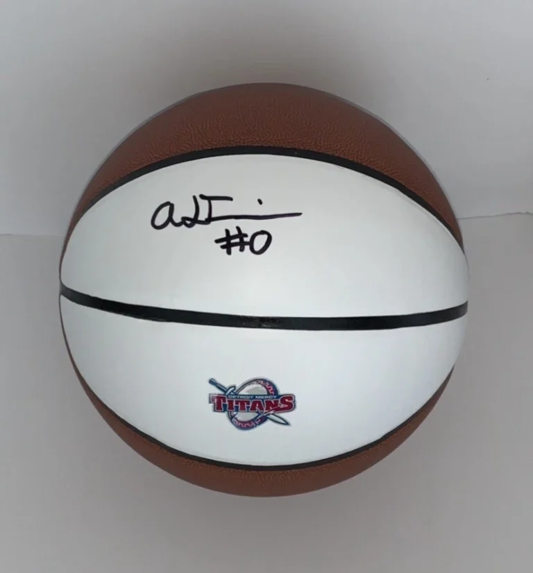 ANTOINE DAVIS SIGNED BASKETBALL DETROIT MERCY TITANS NBA STAR PROOF JSA COA