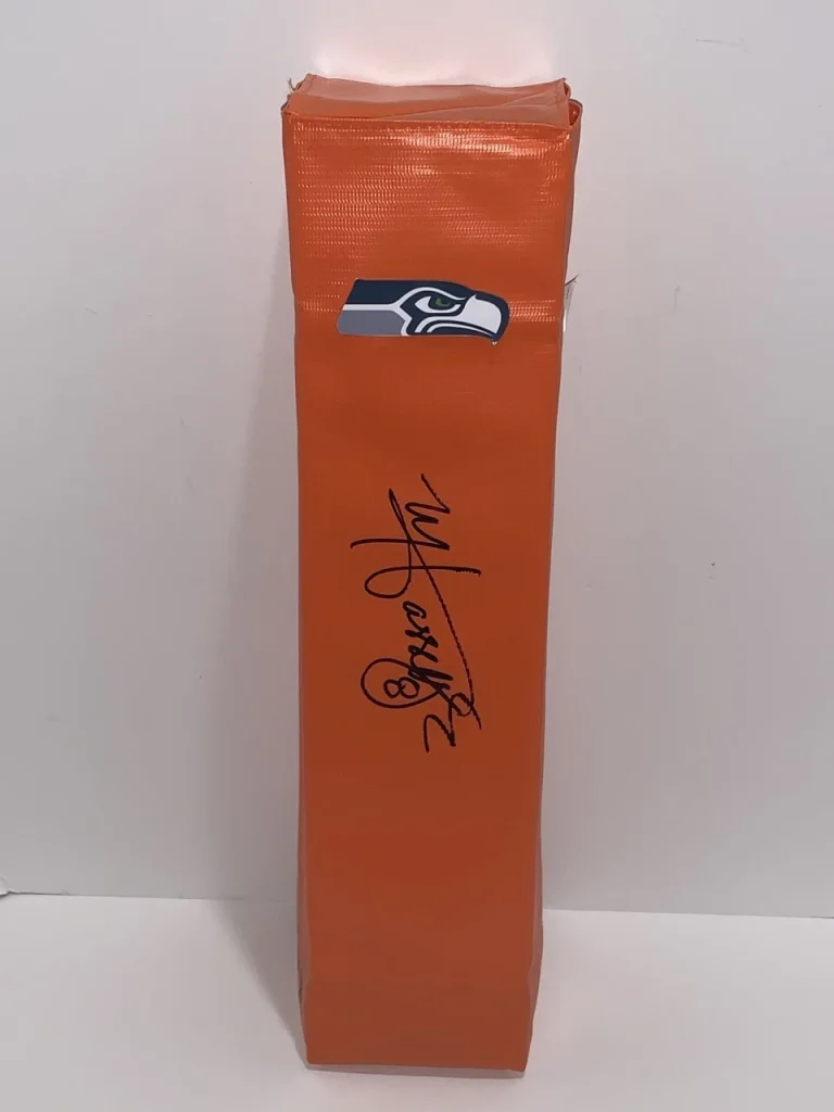 MATT HASSELBECK SIGNED TOUCHDOWN PYLON SEATTLE SEAHAWKS FOOTBALL JSA COA