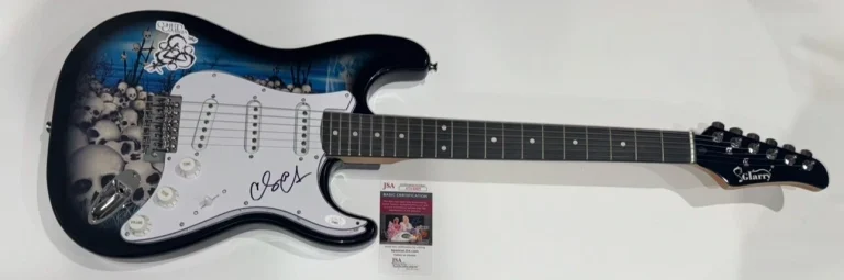 CLAUDIO SANCHEZ SIGNED SKULL ELECTRIC GUITAR COHEED AND CAMBRIA PROOF JSA COA