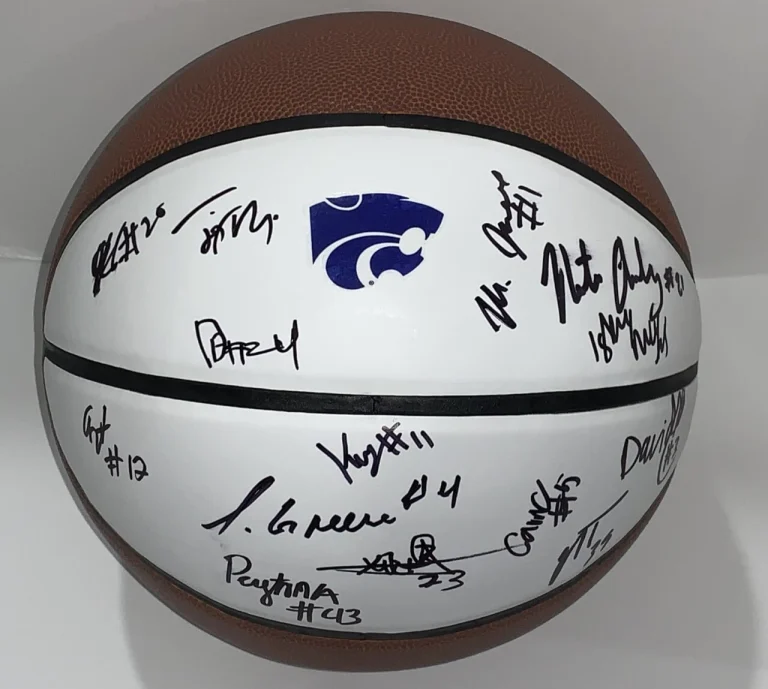 2023 KANSAS STATE WILDCATS TEAM SIGNED BASKETBALL KEYONTAE JOHNSON NOWELL PROOF