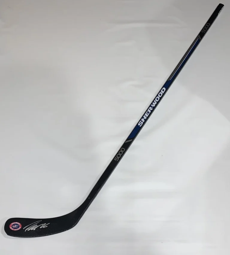 PATRIK LAINE SIGNED HOCKEY STICK COLUMBUS BLUE JACKETS PROOF FINLAND 1 JSA COA