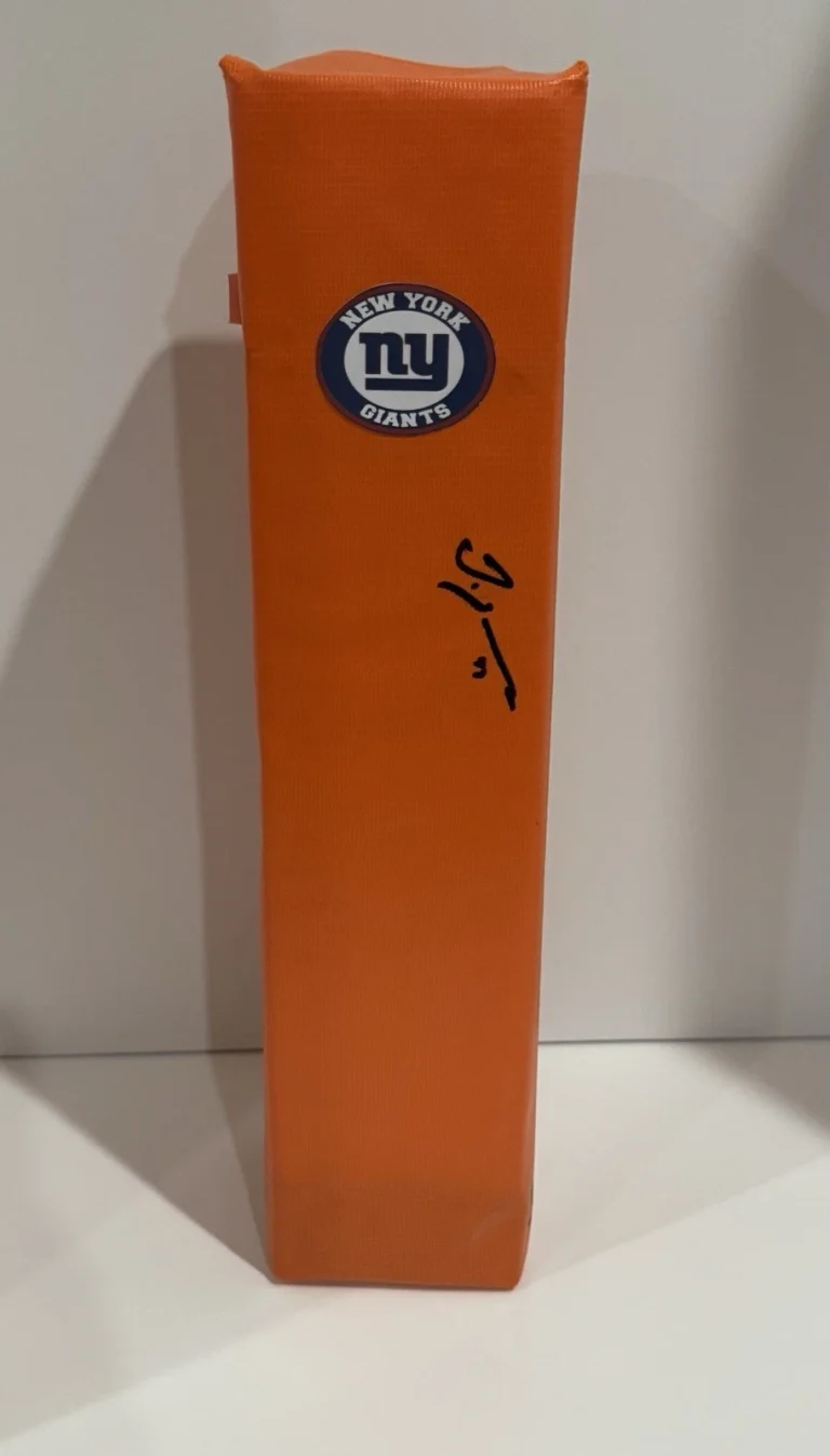 TREMAINE EDMUNDS SIGNED TOUCHDOWN PYLON NEW YORK GIANTS FOOTBALL JSA COA