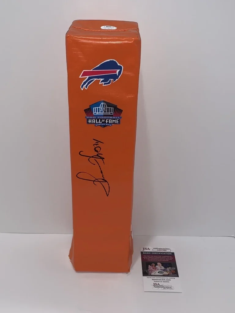 THURMAN THOMAS SIGNED TOUCHDOWN PYLON BUFFALO BILLS HOF  JSA COA