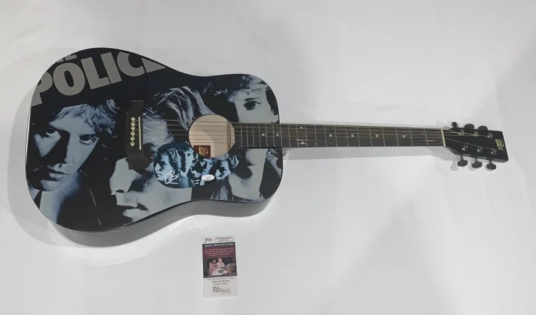 STING SIGNED CUSTOM ACOUSTIC GUITAR THE POLICE REGGATTA DE BLANC JSA COA