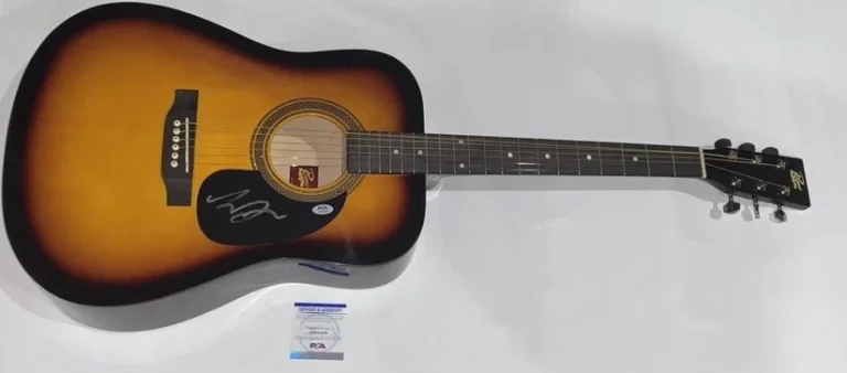 NATE SMITH SIGNED 38 INCH SUNBURST ACOUSTIC GUITAR WHISKEY ON YOU PSA COA