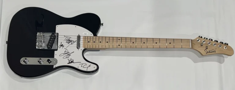THEORY OF A DEADMAN SIGNED BLACK ELECTRIC GUITAR TYLER CONNOLLY ALL 4 JSA COA