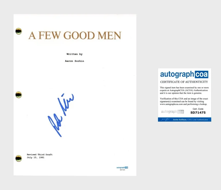 Rob Reiner ‘A Few Good Men’ Full Movie Script Screenplay Director Autograph ACOA