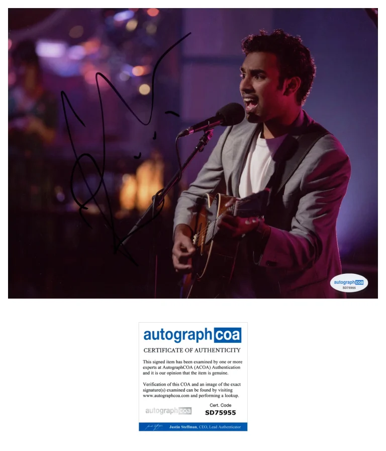 Himesh Patel 'Yesterday' Signed 8x10 Photo 'Jack Malik' ACOA