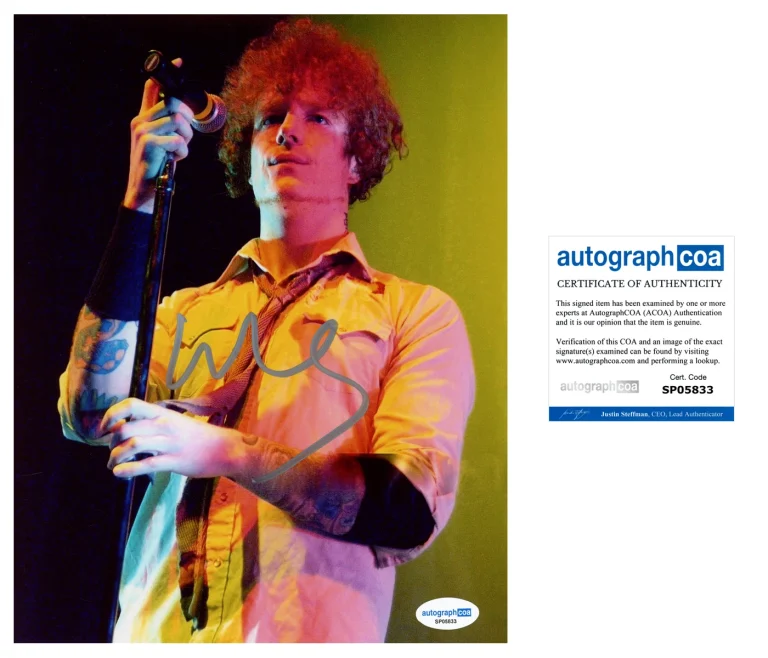 Max Collins 'Eve 6' Band Signed 8x10 Photo Lead Singer ACOA