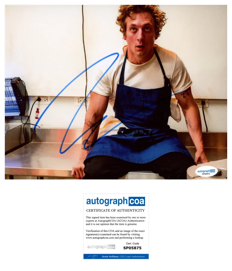 Jeremy Allen White ‘The Bear’ Signed Autograph 8x10 Photo ‘Carmy’ ACOA