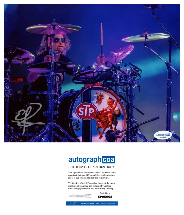Eric Kretz ‘Stone Temple Pilots’ Band Drummer Signed 8x10 Photo STP ACOA
