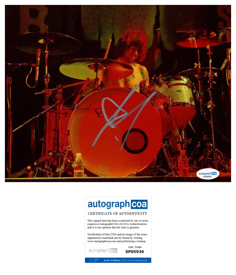 Andy Hurley ‘Fall Out Boy’ Band Drummer Signed 8x10 Photo ACOA FOB Andrew