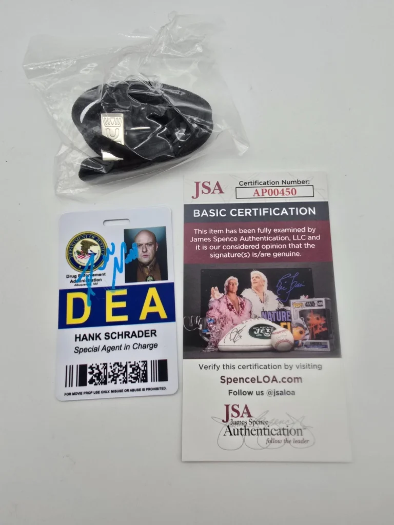 Dean Norris Signed Hank Schrader DEA ID Badge Breaking Bad JSA COA Autograph