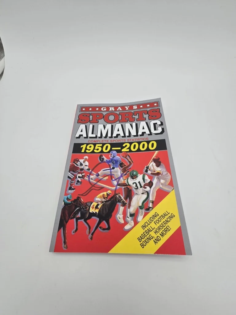 Michael J Fox Signed Grays Sports Almanac Back to the Future JSA Witness 2