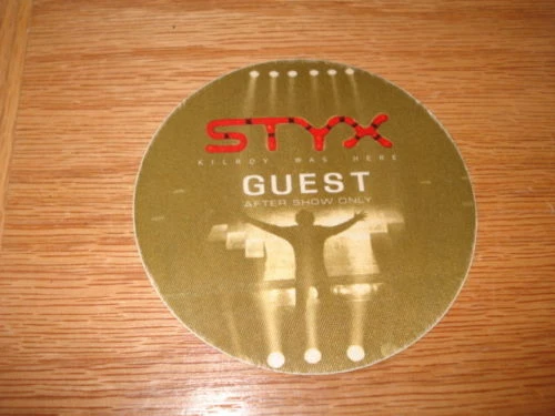 Styx Killroy Was Here Tour Backstage Concert  Pass