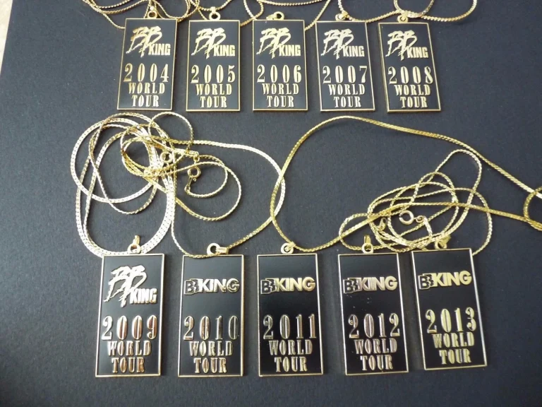 BB King World Tour Metal Necklace Given By BB 2004 05 06 07 08 09 10 11 12 13