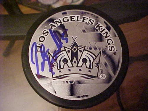 LOS ANGELES KINGS PETER HARROLD SIGNED PUCK