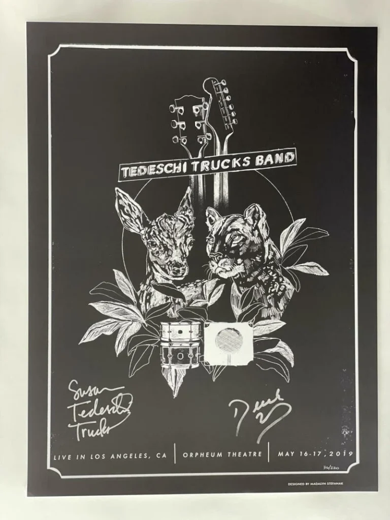 TEDESCHI TRUCKS BAND SIGNED AUTOGRAPH 18X24 CONCERT TOUR POSTER - LOS ANGELES