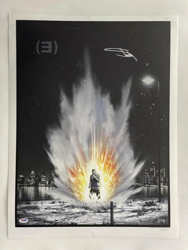 EMINEM SLIM SHADY SIGNED AUTOGRAPH LIMITED EDITION LITHOGRAPH POSTER w/ PSA