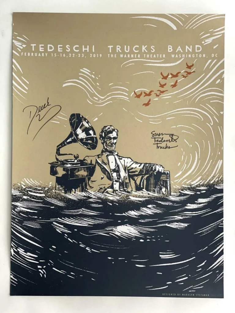 TEDESCHI TRUCKS BAND SIGNED AUTOGRAPH 18X24 CONCERT TOUR POSTER - WASHINGTON DC