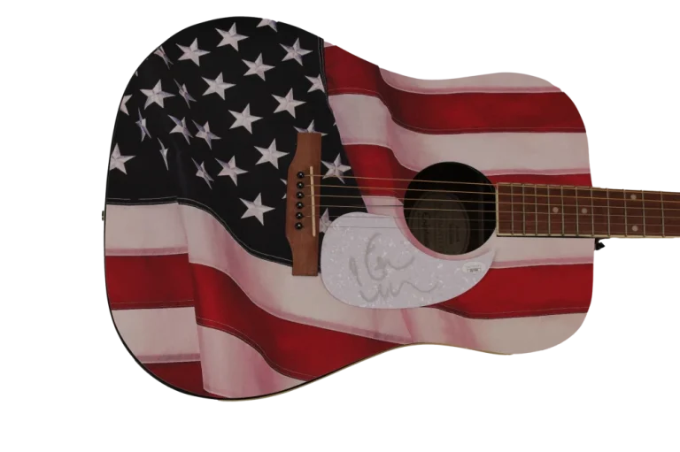 KEITH URBAN SIGNED AUTOGRAPH CUSTOM 1/1 AMERICAN FLAG GIBSON EPIPHONE GUITAR JSA