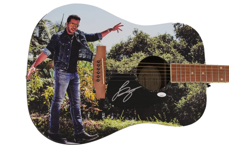 LUKE BRYAN SIGNED AUTOGRAPH CUSTOM 1/1 GIBSON EPIPHONE TAILGATES & TANLINES JSA