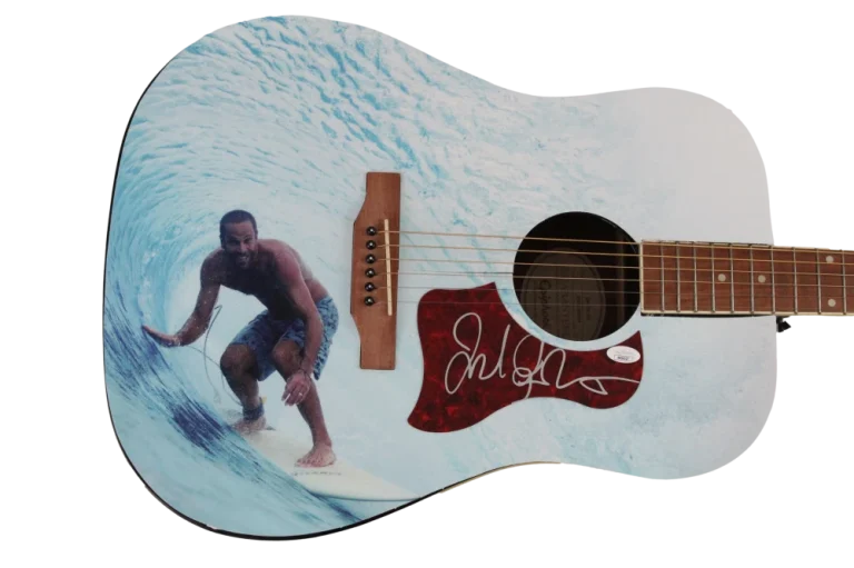 JACK JOHNSON SIGNED AUTOGRAPH CUSTOM GIBSON EPIPHONE GUITAR - TO THE SEA W/ JSA