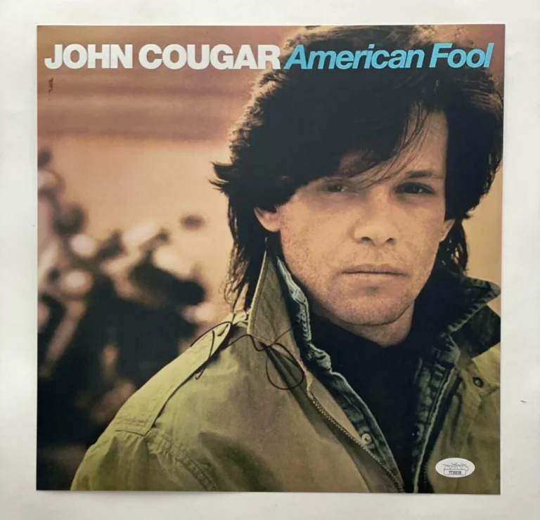 JOHN COUGAR MELLENCAMP SIGNED AUTOGRAPH 12X12 ALBUM FLAT - AMERICAN FOOL W/ JSA