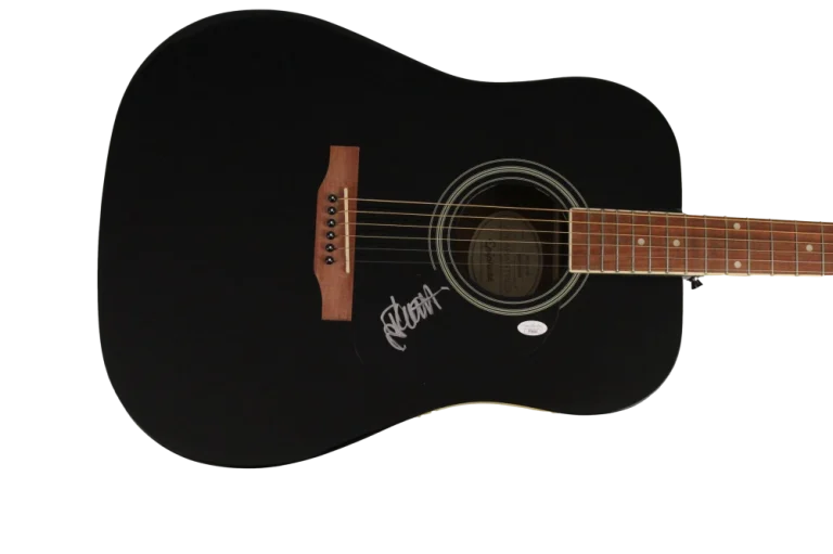 RAMBLIN JACK ELLIOTT SIGNED AUTOGRAPH FS GIBSON EPIPHONE ACOUSTIC GUITAR W/ JSA