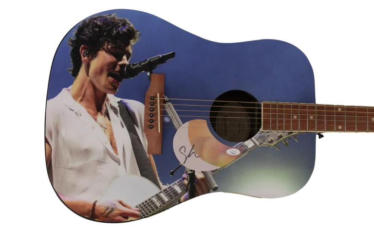 SHAWN MENDES SIGNED AUTOGRAPH CUSTOM GIBSON EPIPHONE ACOUSTIC GUITAR WONDER JSA