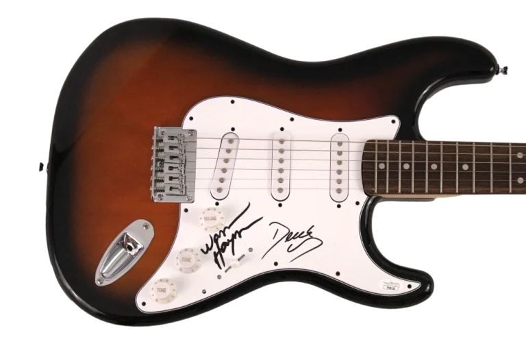 ALLMAN BROTHERS BAND X2 SIGNED AUTOGRAPH FENDER ELECTRIC GUITAR TRUCKS HAYNES JS