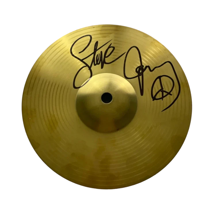 STEVE JORDAN SIGNED AUTOGRAPH DRUM CYMBAL - THE ROLLING STONES DRUMMER W/ JSA