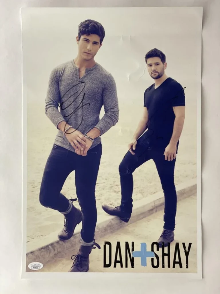 DAN + SHAY SIGNED AUTOGRAPH 12X18 CONCERT TOUR POSTER - COUNTRY STARS W/ JSA