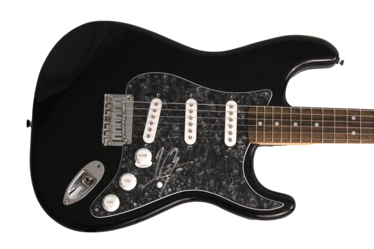 VINCE NEIL SIGNED AUTOGRAPH FULL SIZE B FENDER ELECTRIC GUITAR - MOTELY CRUE JSA